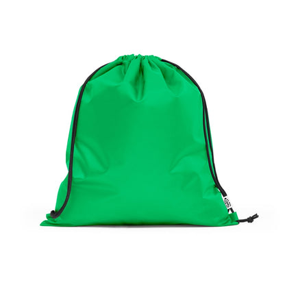 PEMBA promotional drawstring bag in green with custom logo branding