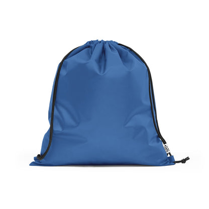 PEMBA promotional drawstring bag in royal blue with custom logo branding