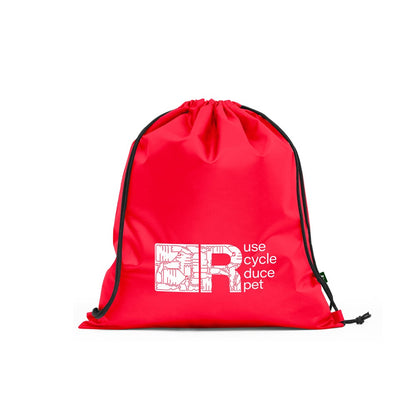 PEMBA promotional drawstring bag (complete set view) with custom logo branding
