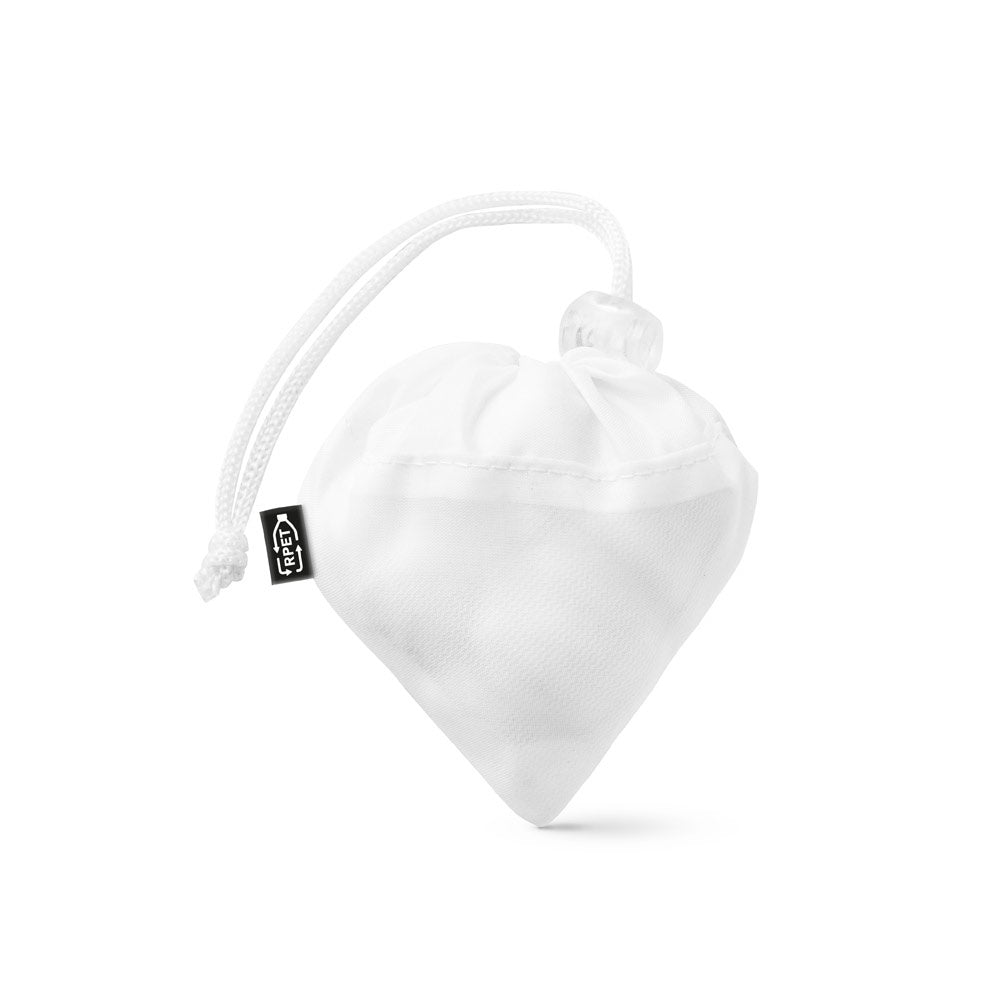 BOLZANO promotional tote bag in white (detail view) with custom logo branding