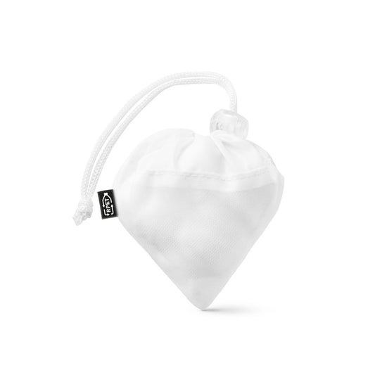 BOLZANO promotional tote bag in white (detail view) with custom logo branding