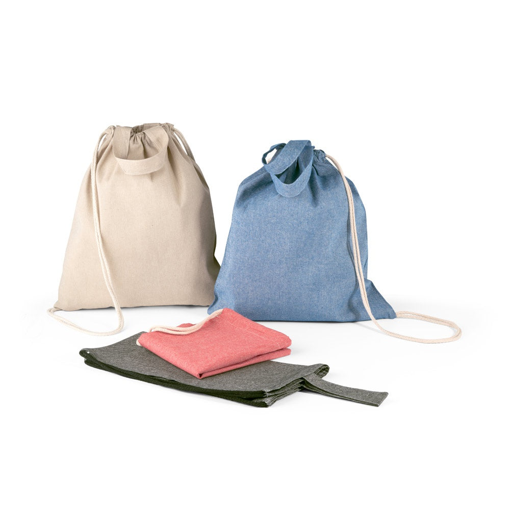 RISSANI promotional drawstring bag with custom logo branding