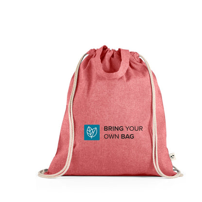 RISSANI promotional drawstring bag (complete set view) with custom logo branding