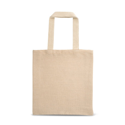 PADOVA promotional tote bag in natural (detail view) with custom logo branding