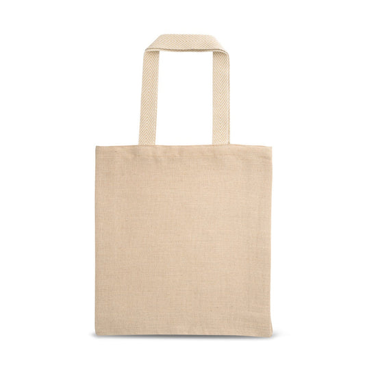 PADOVA promotional tote bag in natural (detail view) with custom logo branding