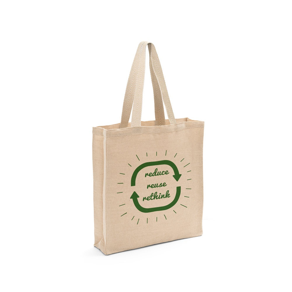 PADOVA promotional tote bag in natural with custom logo branding