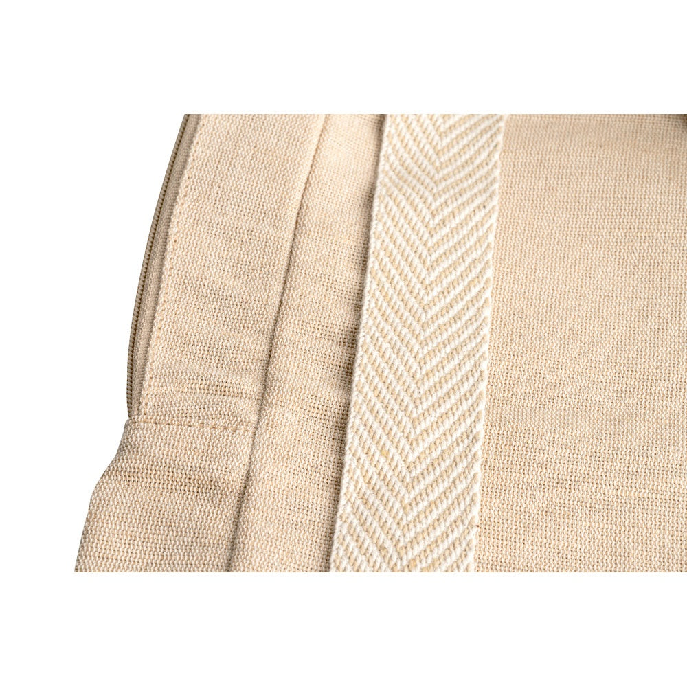 MARBELLA promotional backpack in natural (detail view) with custom logo branding