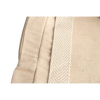 MARBELLA promotional backpack in natural (detail view) with custom logo branding