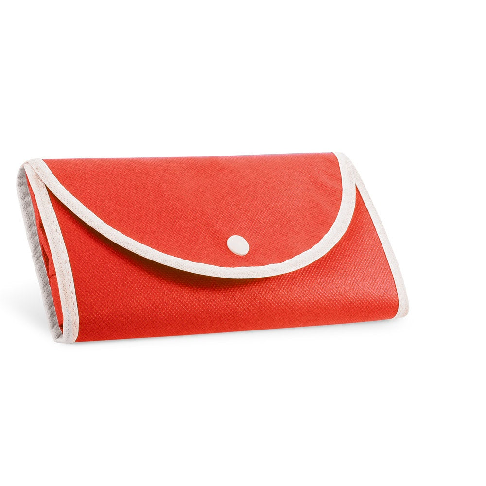 ARLON promotional tote bag in red (detail view) with custom logo branding