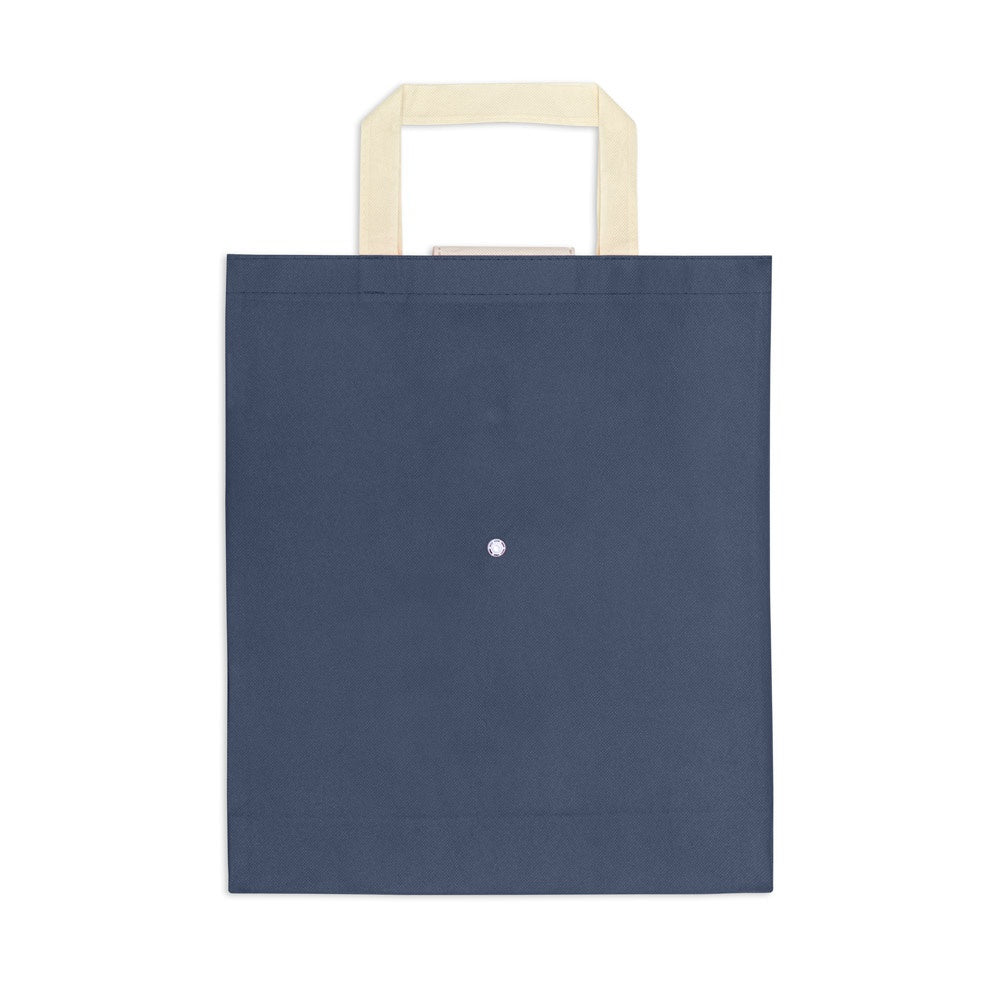 CARDINAL promotional tote bag in blue (detail view) with custom logo branding