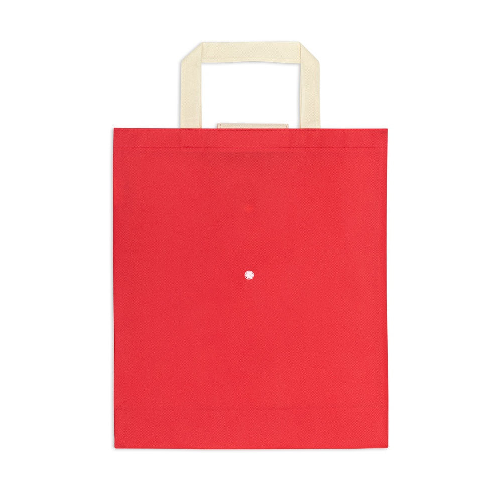 CARDINAL promotional tote bag in red (detail view) with custom logo branding