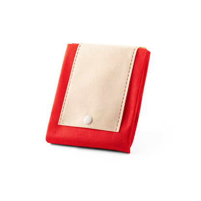 CARDINAL promotional tote bag in red (detail view) with custom logo branding