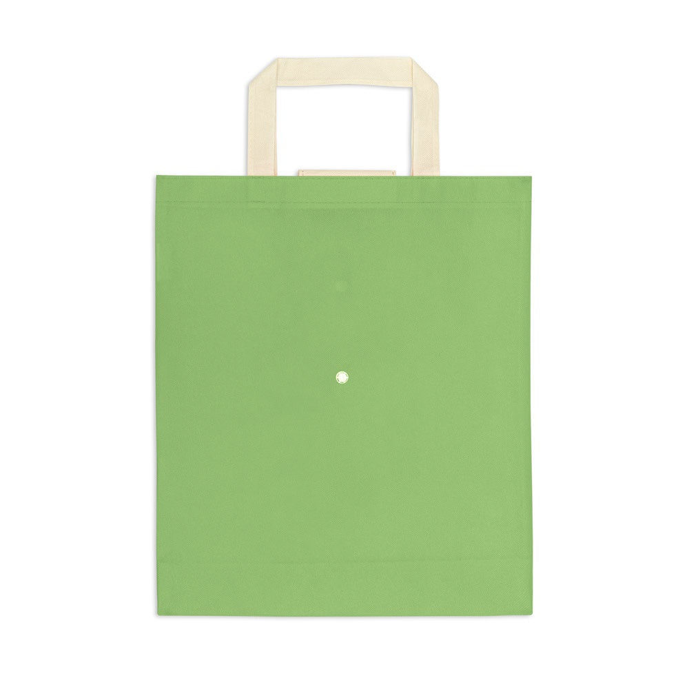 CARDINAL promotional tote bag in light green (detail view) with custom logo branding