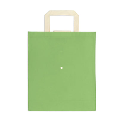 CARDINAL promotional tote bag in light green (detail view) with custom logo branding