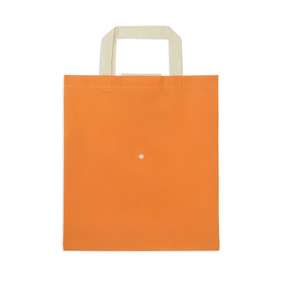 CARDINAL promotional tote bag in orange (detail view) with custom logo branding