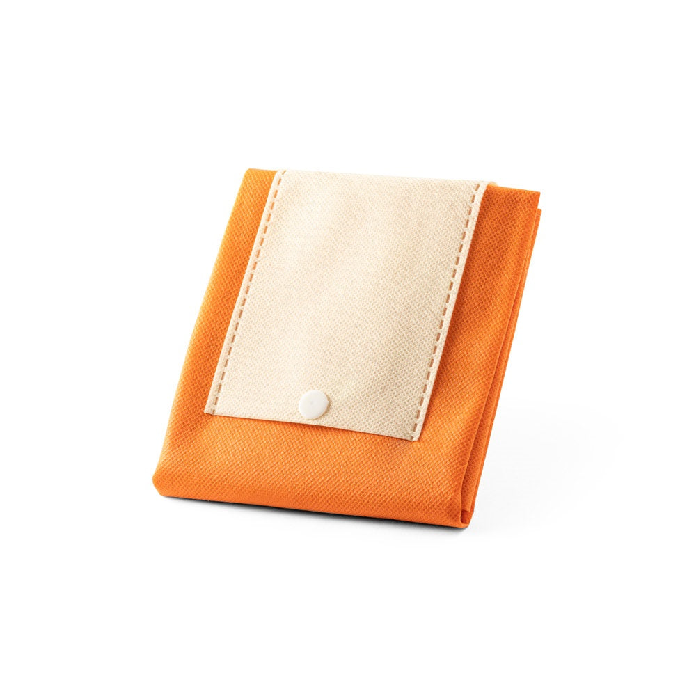 CARDINAL promotional tote bag in orange (detail view) with custom logo branding