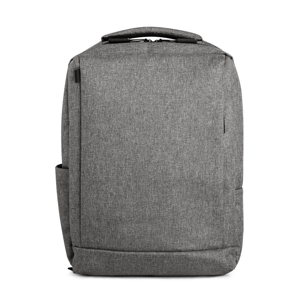 BOLOGNA promotional laptop bag in grey (detail view) with custom logo branding