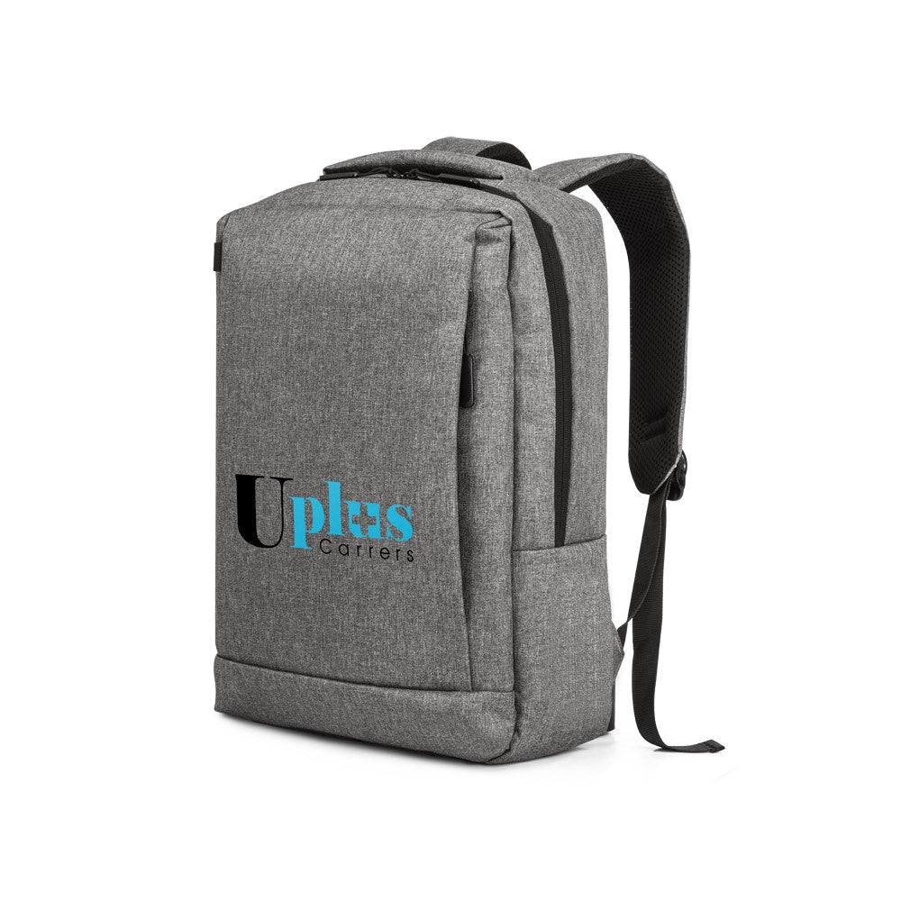 BOLOGNA promotional laptop bag in grey with custom logo branding