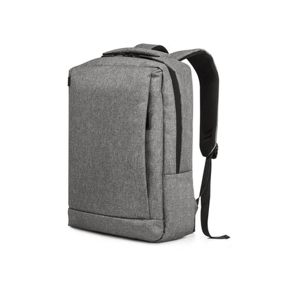 BOLOGNA promotional laptop bag in grey (detail view) with custom logo branding