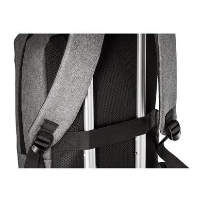 BOLOGNA promotional laptop bag in grey with custom logo branding