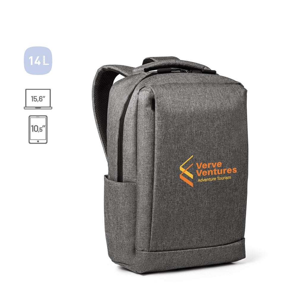 BOLOGNA promotional laptop bag (complete set view) with custom logo branding