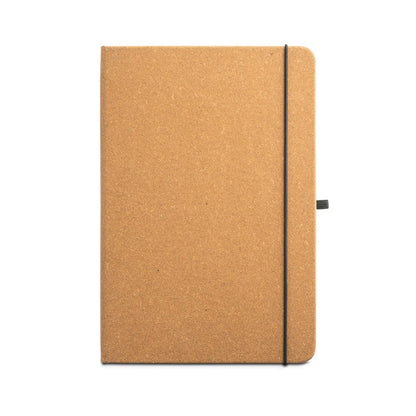 MATISSE promotional notebook in light brown (detail view) with custom logo branding