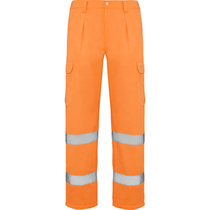 ROLY WRK ALFA Men's high-visibility trousers in fluor orange - promotional clothing printed with your company logo