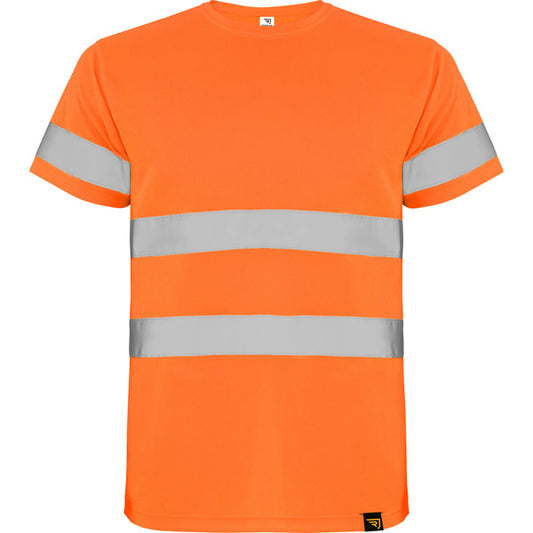 ROLY WRK DELTA Men's high-visibility T-shirt in fluor orange - promotional clothing printed with your company logo