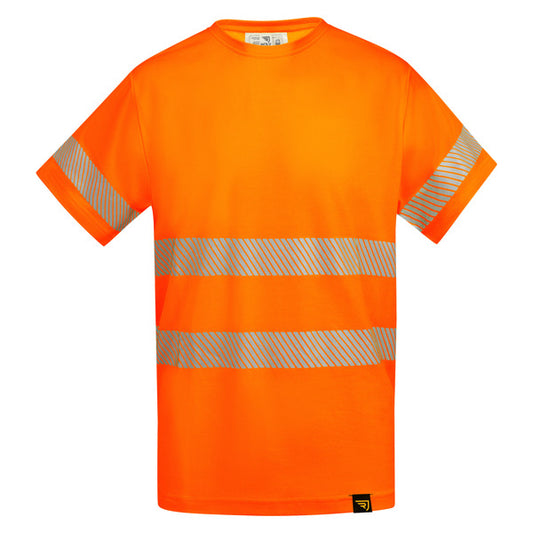 ROLY WRK TAURI Men's high-visibility T-shirt in fluor orange - promotional clothing printed with your company logo