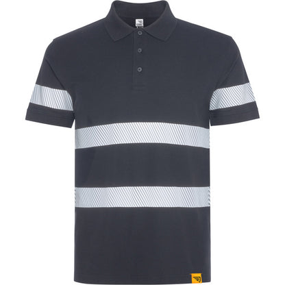 ROLY WRK FORAN Unisex high-visibility polo shirt in lead - promotional clothing printed with your company logo