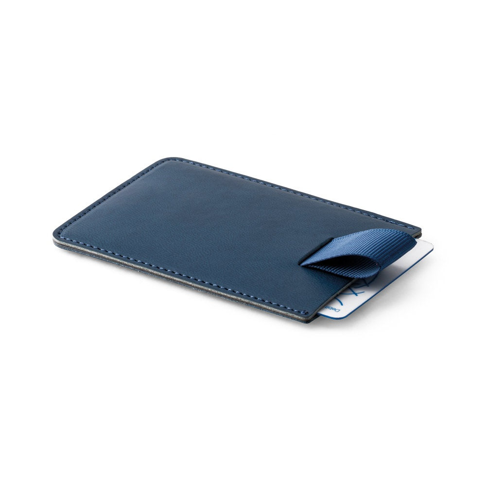 POPPY promotional travel accessory in blue (detail view) with custom logo branding
