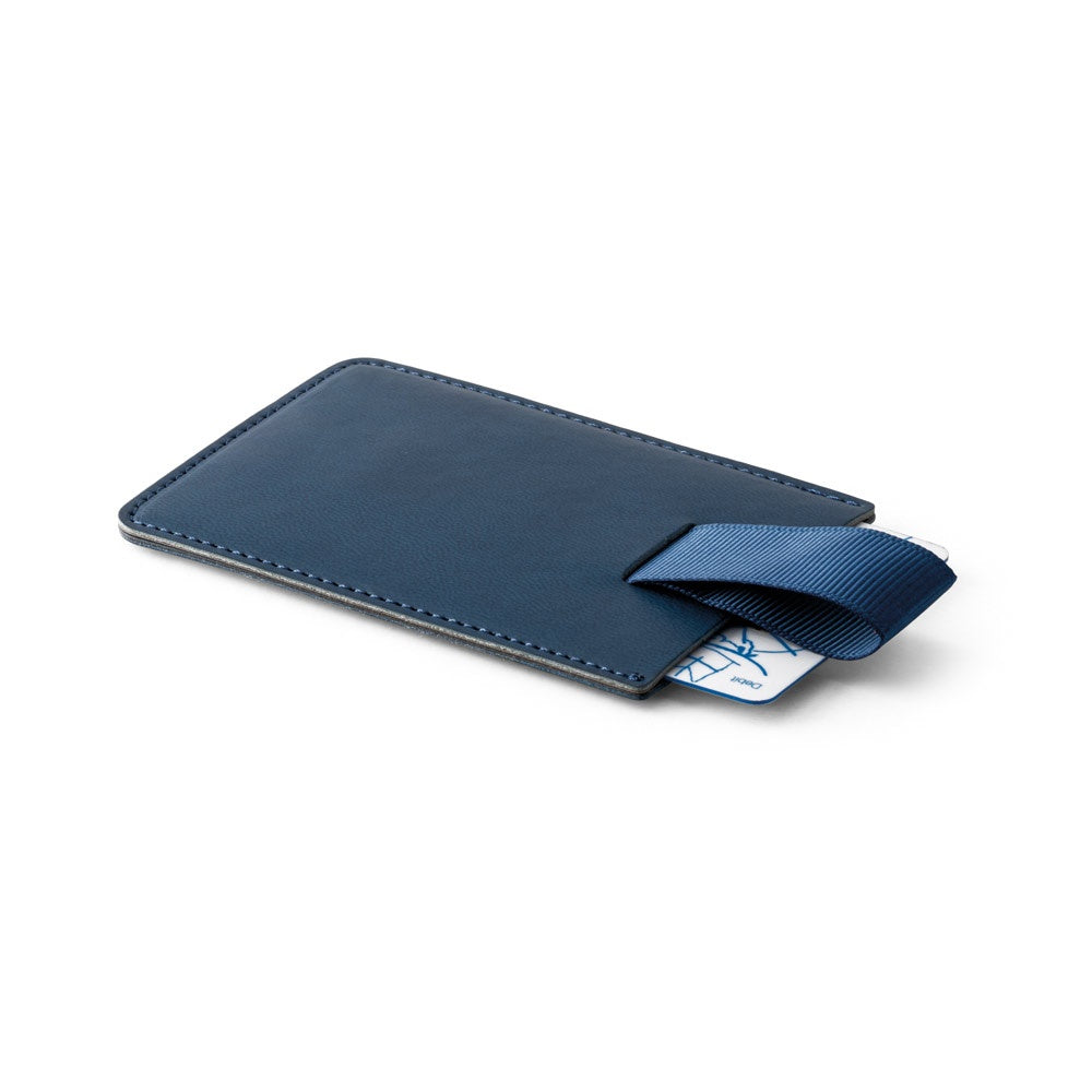 POPPY promotional travel accessory in blue (detail view) with custom logo branding