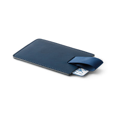 POPPY promotional travel accessory in blue (detail view) with custom logo branding