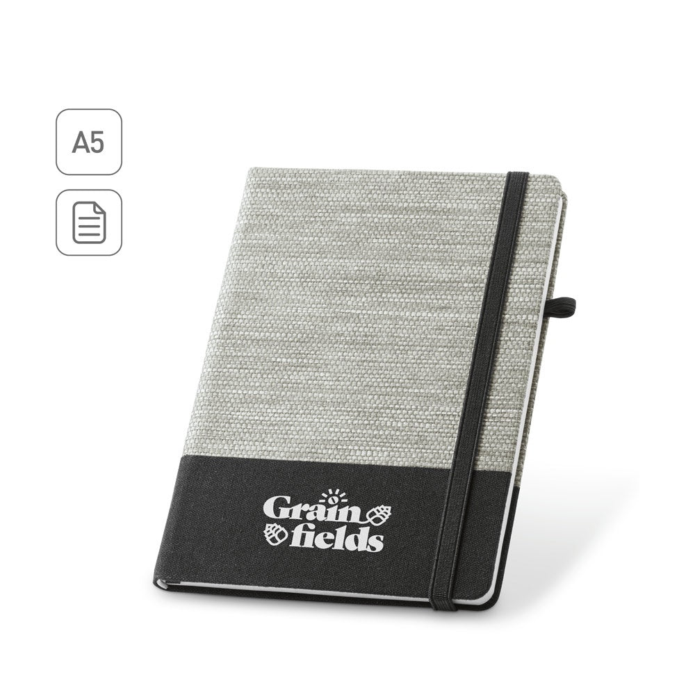 ROUSSEAU promotional notebook (complete set view) with custom logo branding