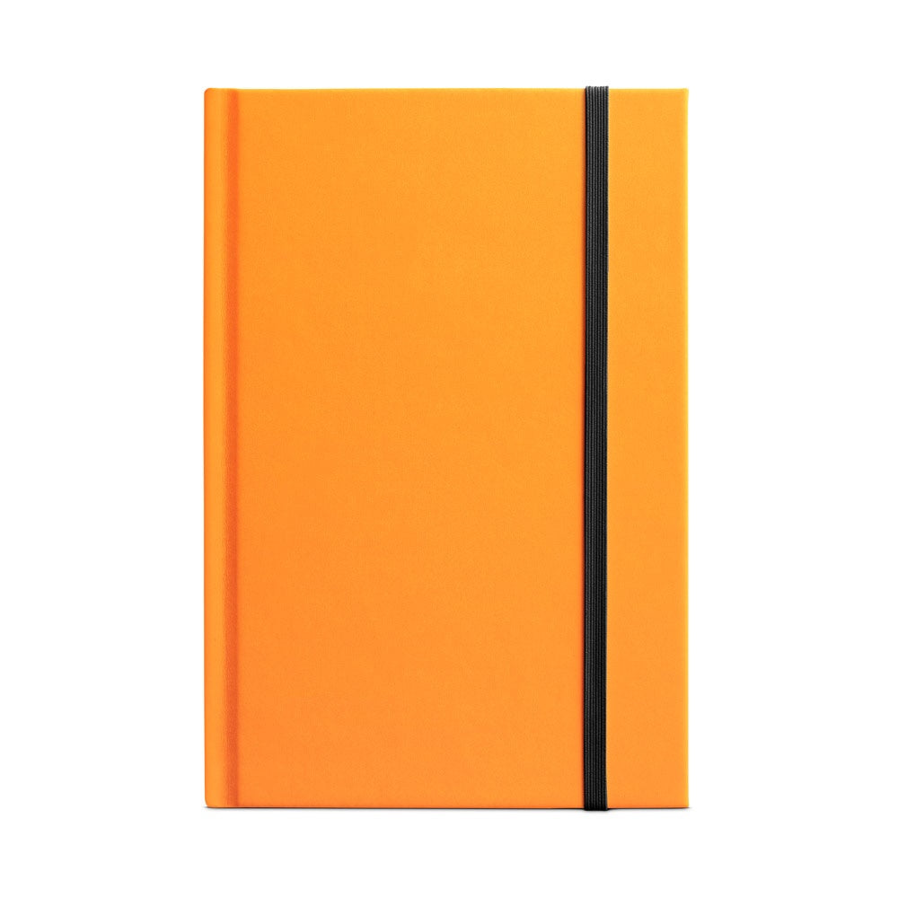 WATTERS promotional notebook in orange (detail view) with custom logo branding