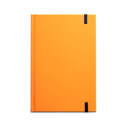 WATTERS promotional notebook in orange (detail view) with custom logo branding
