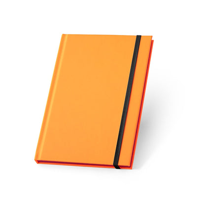WATTERS promotional notebook in orange with custom logo branding
