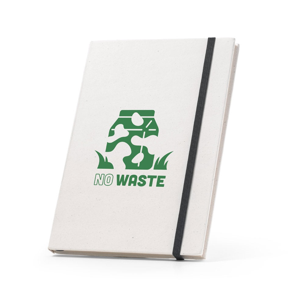 MILKY promotional notebook in black with custom logo branding