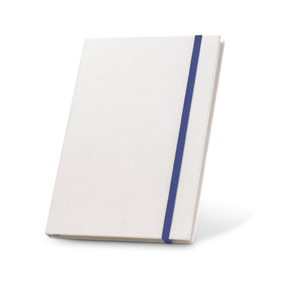 MILKY promotional notebook in blue with custom logo branding