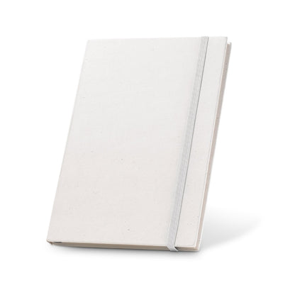 MILKY promotional notebook in white with custom logo branding