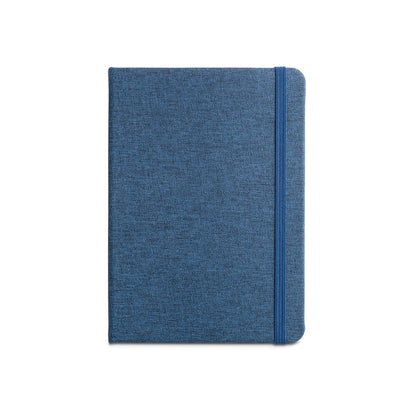 BOYD promotional notebook in blue (detail view) with custom logo branding
