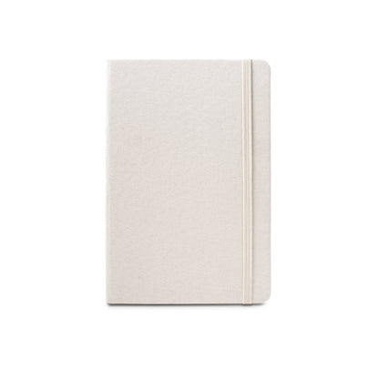 BOYD promotional notebook in beige (detail view) with custom logo branding