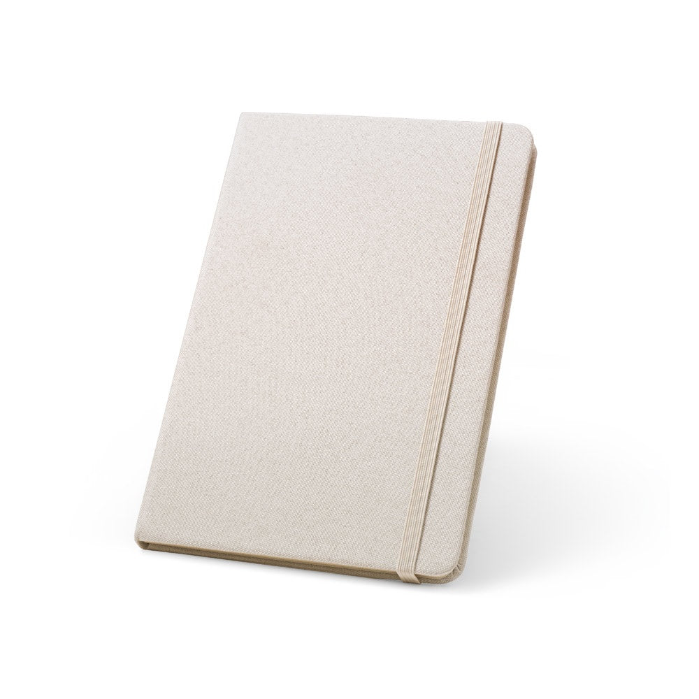 BOYD promotional notebook in beige with custom logo branding