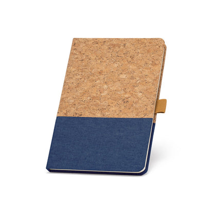 KLEE promotional notebook in blue with custom logo branding