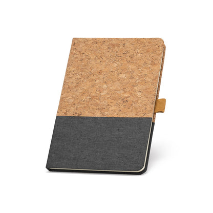 KLEE promotional notebook in dark grey with custom logo branding