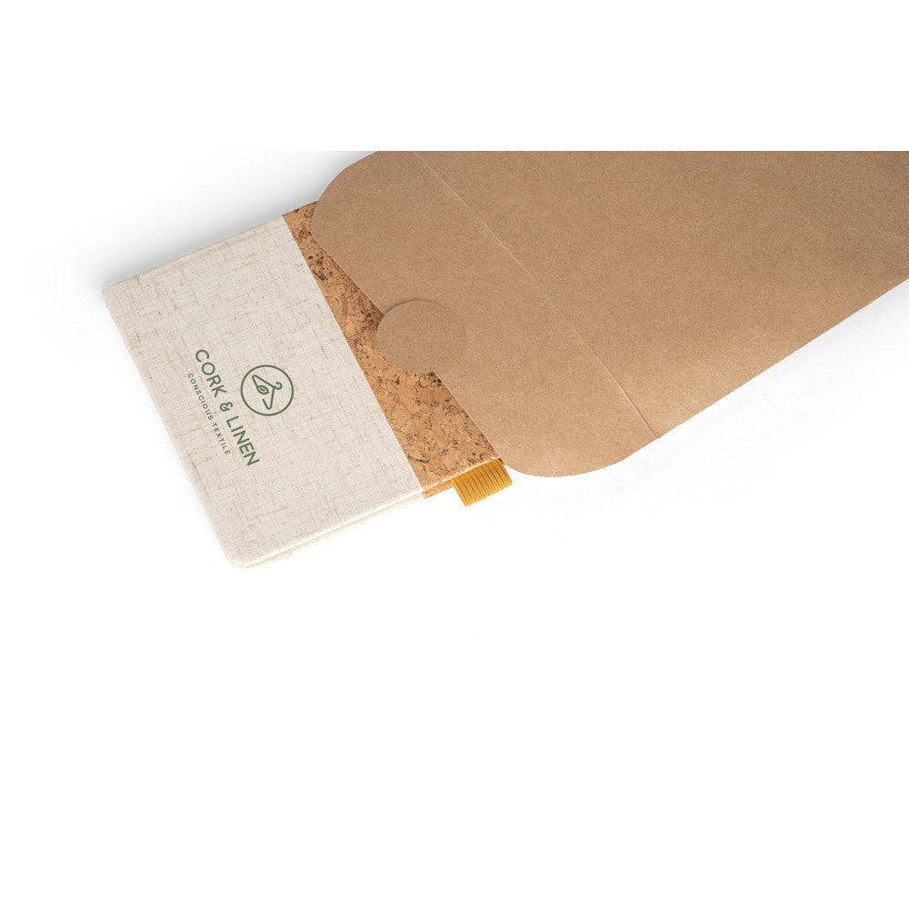 KLEE promotional notebook in light natural with custom logo branding