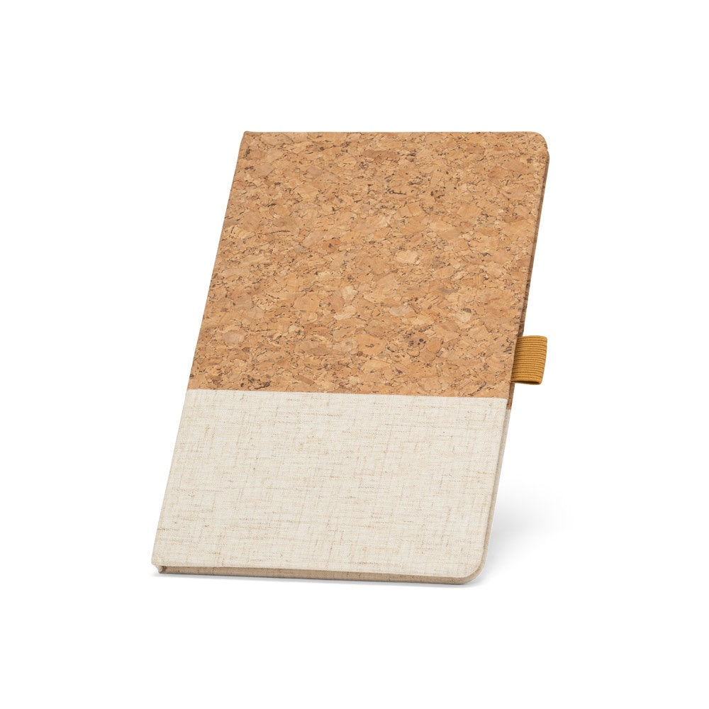 KLEE promotional notebook in light natural with custom logo branding
