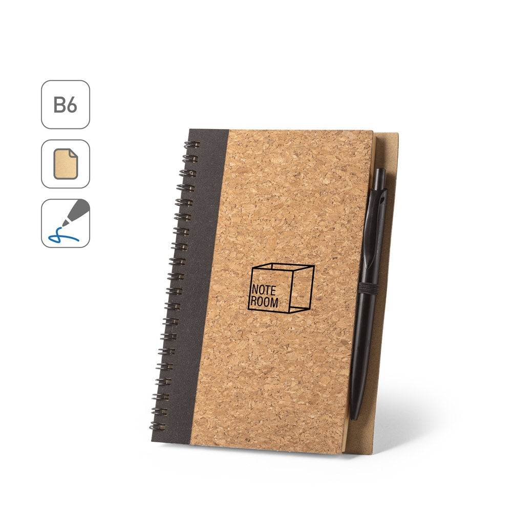 VICENTE promotional notebook (complete set view) with custom logo branding