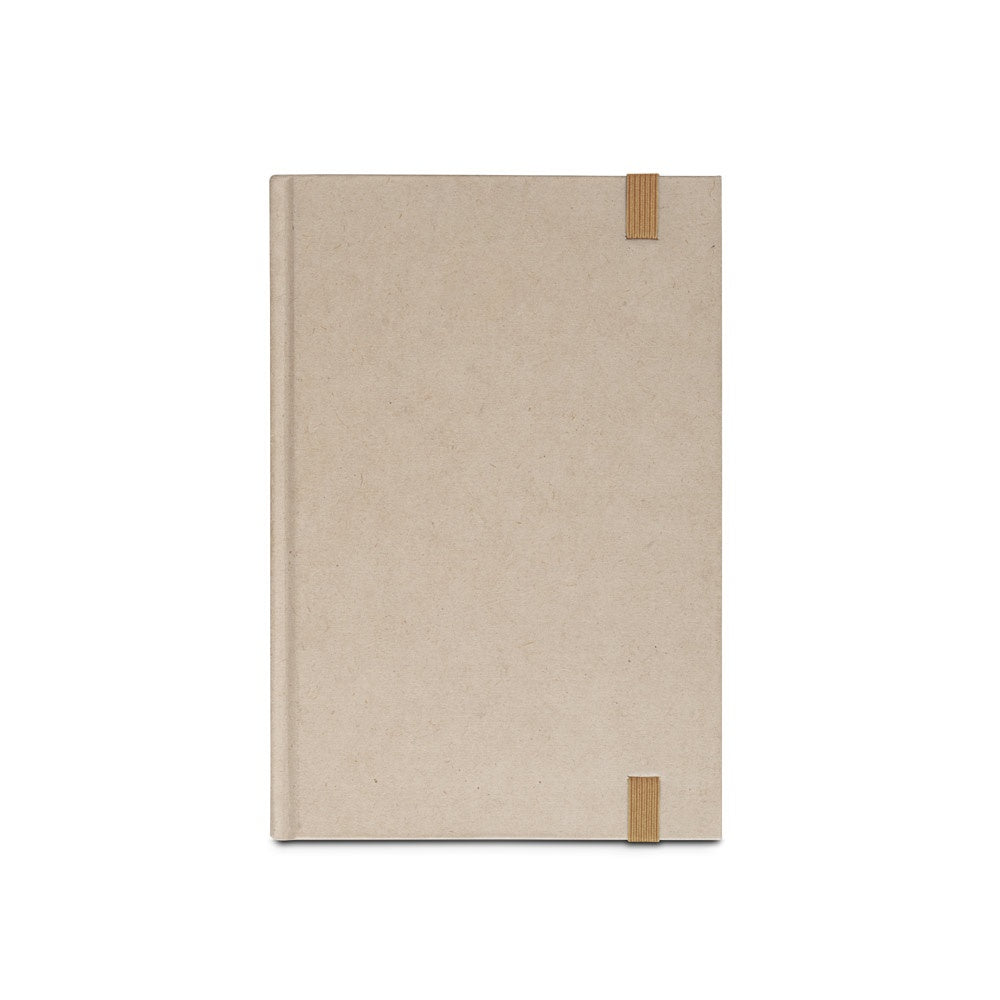 DICKINSON promotional notebook in natural (detail view) with custom logo branding