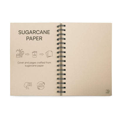 PROUST promotional notebook in blue (detail view) with custom logo branding